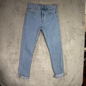 Levi's 501 Light Wash High Rise Straight Leg Jeans Women's W27 L32